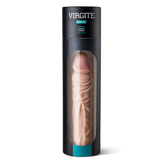 Virgite Penis sleeve die echt aanvoelt 19.5 cm - lichte huidskleur