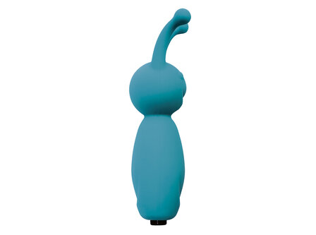 Virgite - Mini vibrator met twee clitoris antennes - blauw