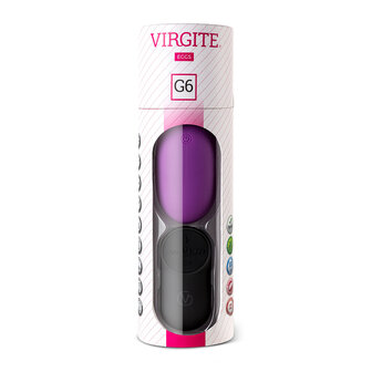 Virgite - Oplaadbaar Vibrerend Eitje met Remote Control G6 - paars
