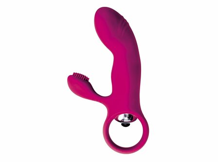 Virgite Mini Vibrator met Clitoris Borsteltje - roze