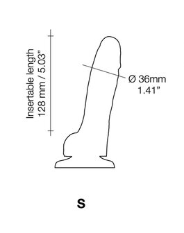 Strap-on-Me Sliding Skin Realistische Dildo - lichte huidskleur - maat S