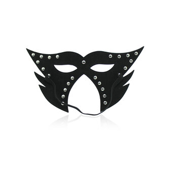 Kattenmasker met uitsparing voor neus en mond - zwart