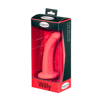 Malesation Anaal Dildo WILLY 15,5 x 3 cm - rood