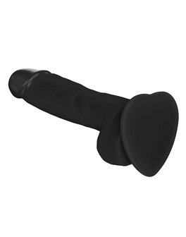 Strap-On-Me Soft Realistic Dildo met zuignap - zwart - maat M