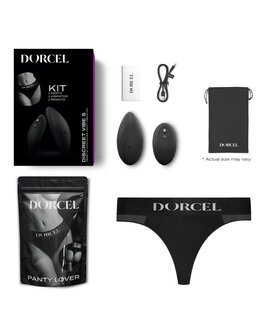 Dorcel - Discreet Vibe - Vibrerend Slipje Met Panty Vibrator Met Afstandsbediening - Zwart - Maat M