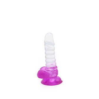 Kiotos Cox Color - Gekleurde Dildo 01 - 15,5 x 3 cm - Transparant/Paars