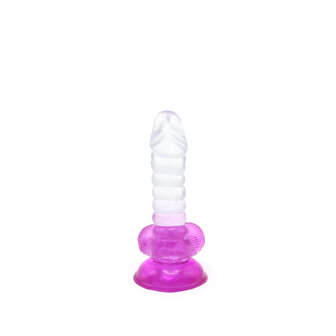 Kiotos Cox Color - Gekleurde Dildo 01 - 15,5 x 3 cm - Transparant/Paars