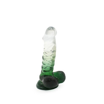 Kiotos Cox Color - Gekleurde Dildo 02 - 18,5 x 4 cm - Transparant/Groen