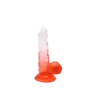 Kiotos Cox Color - Gekleurde Dildo 03 - 17,5 x 3,2 cm - Transparant/Rood