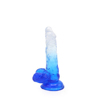 Kiotos Cox Color - Gekleurde Dildo 03 - 17,5 x 3,2 cm - Transparant/Blauw