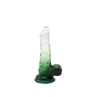 Kiotos Cox Color - Gekleurde Dildo 03 - 17,5 x 3,2 cm - Transparant/Groen