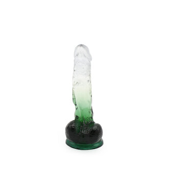 Kiotos Cox Color - Gekleurde Dildo 03 - 17,5 x 3,2 cm - Transparant/Groen