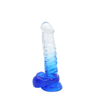 Kiotos Cox Color - Gekleurde Dildo 04 - 22,5 x 4 cm - Transparant/Blauw