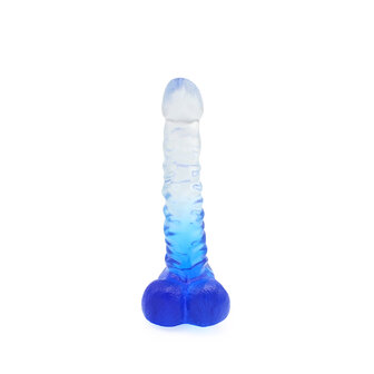 Kiotos Cox Color - Gekleurde Dildo 04 - 22,5 x 4 cm - Transparant/Blauw