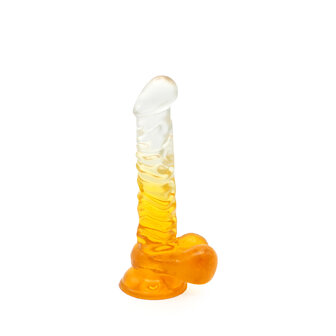 Kiotos Cox Color Gekleurde Dildo 04 - transparant/geel