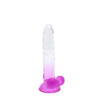 Kiotos Cox Color - Gekleurde Dildo 05 - 20 x 3,2 cm - Transparant/Paars