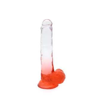 Kiotos Cox Color - Gekleurde Dildo 06 - 22,5 x 4,2 cm - Transparant/Rood