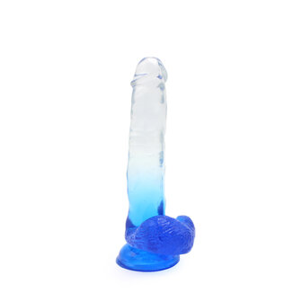 Kiotos Cox Color Gekleurde Dildo 06 - transparant/blauw