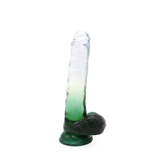 Kiotos Cox Color - Gekleurde Dildo 06 - 22,5 x 4,2 cm - Transparant/Groen