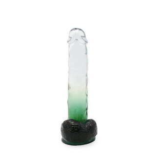 Kiotos Cox Color - Gekleurde Dildo 06 - 22,5 x 4,2 cm - Transparant/Groen