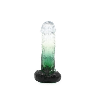 Kiotos Cox Color - Gekleurde Dildo 07 - 18 x 4 cm - Transparant/Groen