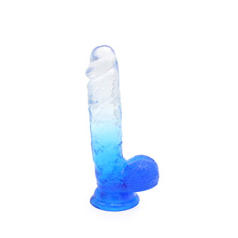 Kiotos Cox Color Gekleurde Dildo 08 - transparant/blauw