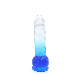 Kiotos Cox Color Gekleurde Dildo 08 - transparant/blauw