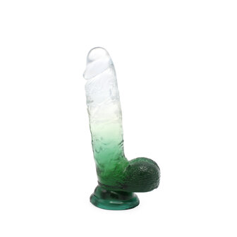 Kiotos Cox Color Gekleurde Dildo 08 - transparant/groen