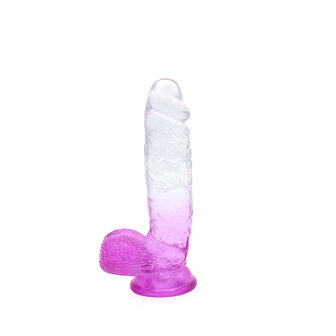 Kiotos Cox Color - Gekleurde Dildo 09 - 21,5 x 4,3 cm - Transparant/Paars