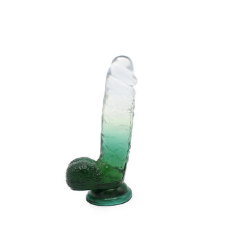 Kiotos Cox Color - Gekleurde Dildo 09 - 21,5 x 4,3 cm - Transparant/Groen