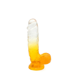 Kiotos Cox Color Gekleurde Dildo 09 - transparant/geel