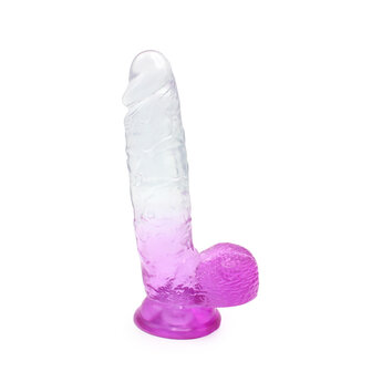 Kiotos Cox Color Gekleurde Dildo 10 - transparant/paars