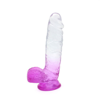 Kiotos Cox Color Gekleurde Dildo 10 - transparant/paars