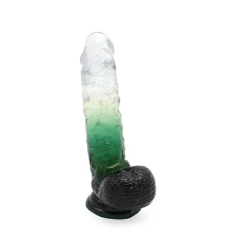 Kiotos Cox Color Gekleurde Dildo 10 - transparant/groen