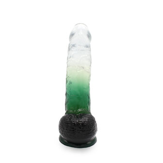 Kiotos Cox Color Gekleurde Dildo 10 - transparant/groen