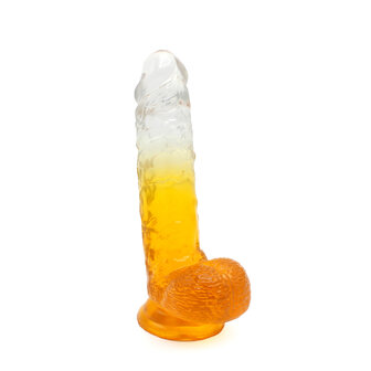 Kiotos Cox Color Gekleurde Dildo 10 - transparant/geel