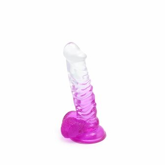 Kiotos Cox Color - Gekleurde Dildo 02 - 18,5 x 4 cm - Transparant/Paars