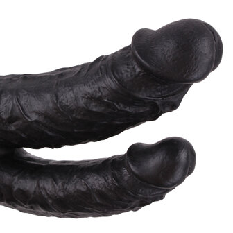 Kiotos Cox - Dildo Voor dubbele penetratie 21 x 3.5/4.5 cm - Zwart