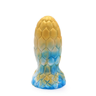 Kiotos Monstar Buttplug Beast Alien Egg 7 - 17.5 x 7.5 cm - tie dye goud/blauw