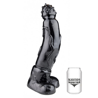 Kiotos Monstar Dildo Tiger 33 x 7,5 cm - zwart