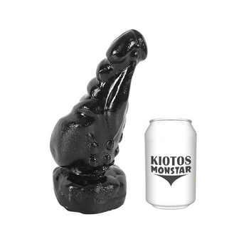 Kiotos Monstar Ribbed Dildo Rex 23 x 9,7 cm - zwart