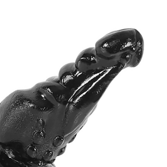 Kiotos Monstar Ribbed Dildo Rex 23 x 9,7 cm - zwart