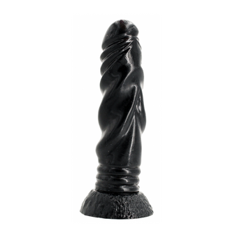 Kiotos Monstar Ribbed Dildo Hydra 21 x 4.8 cm - zwart