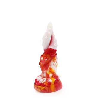 Kiotos Monstar Dildo Beast Octopus - 18 x 5 cm - tie dye oranje/wit/rood