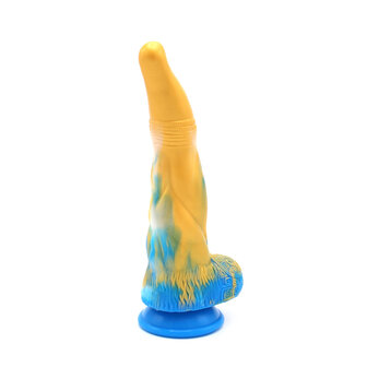 Kiotos Monstar Dildo Beast 17 - goud/blauw/wit