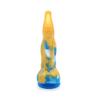 Kiotos Monstar - Dildo Beast 17 - Goud/Blauw/Wit