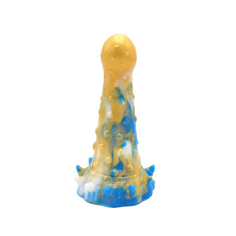 Kiotos Monstar - Dildo Beast 20 - Goud/Blauw/Wit