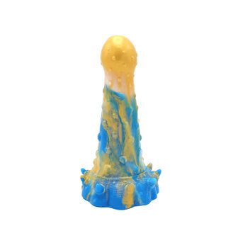 Kiotos Monstar - Dildo Beast 20 - Goud/Blauw/Wit