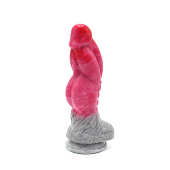 Kiotos Monstar Dildo Beast 23 - 23,5 x 6,5 cm - roze/grijs/wit