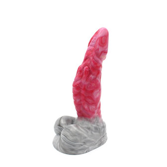 Kiotos Monstar Dildo Beast 25 - 22 x 6 cm - roze/grijs/wit